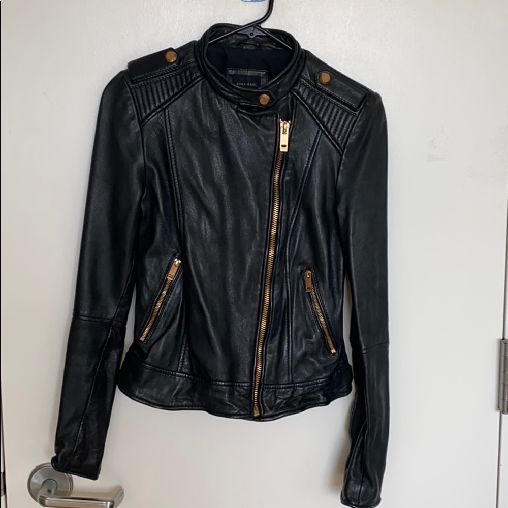 Zara Black Leather Jacket